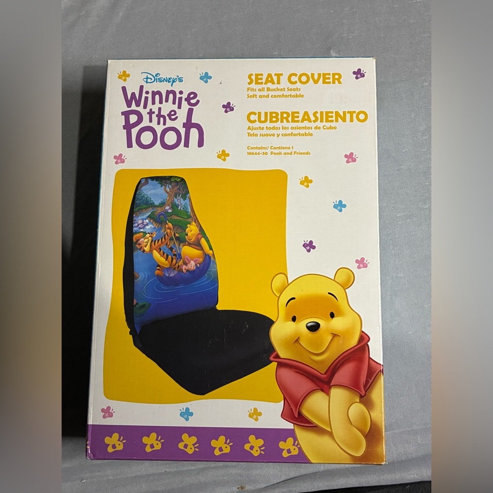 Winnie The Pooh Seat Cover For Car VTG With Box
